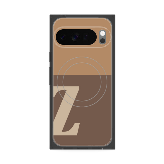 Premium Square Case with Pixelsnap［ Original - initial two tone - Z brown ］
