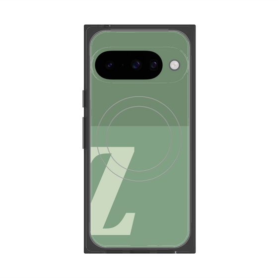 Premium Square Case with Pixelsnap［ Original - initial two tone - Z green ］