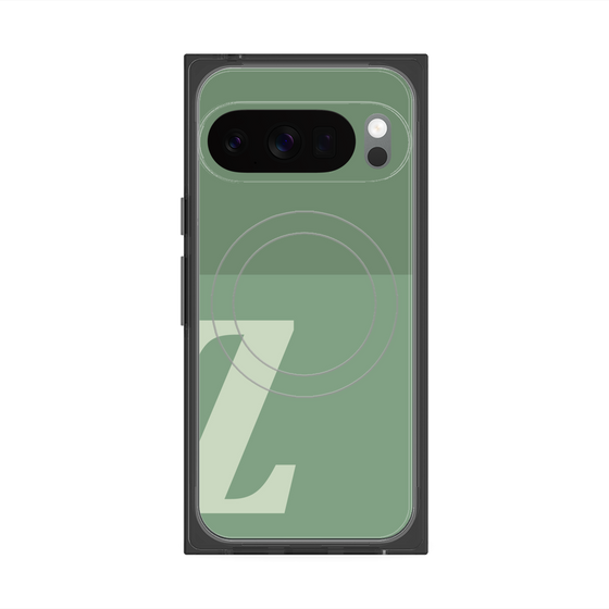 Premium Square Case with Pixelsnap［ Original - initial two tone - Z green ］