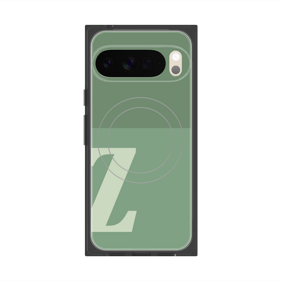 Premium Square Case with Pixelsnap［ Original - initial two tone - Z green ］