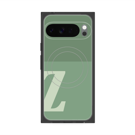 Premium Square Case with Pixelsnap［ Original - initial two tone - Z green ］