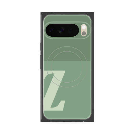Premium Square Case with Pixelsnap［ Original - initial two tone - Z green ］