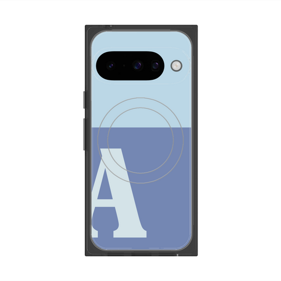 Premium Square Case with Pixelsnap［ Original - initial two tone - A blue ］