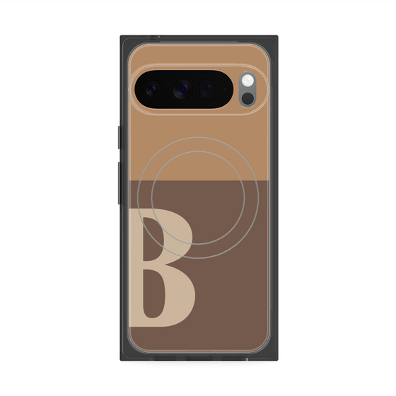Premium Square Case with Pixelsnap［ Original - initial two tone - B brown ］