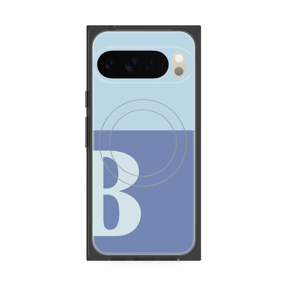 Premium Square Case with Pixelsnap［ Original - initial two tone - B blue ］