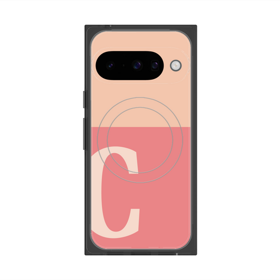Premium Square Case with Pixelsnap［ Original - initial two tone - C pink ］
