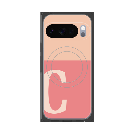 Premium Square Case with Pixelsnap［ Original - initial two tone - C pink ］