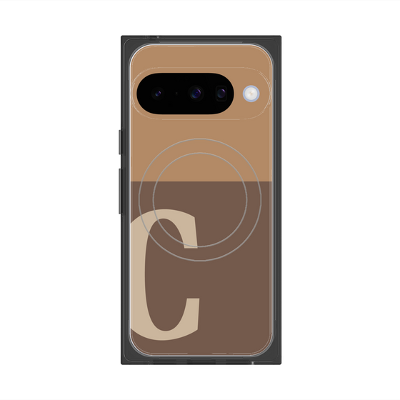 Premium Square Case with Pixelsnap［ Original - initial two tone - C brown ］