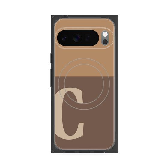 Premium Square Case with Pixelsnap［ Original - initial two tone - C brown ］