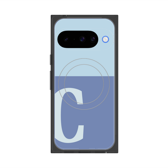 Premium Square Case with Pixelsnap［ Original - initial two tone - C blue ］