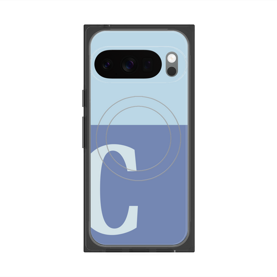 Premium Square Case with Pixelsnap［ Original - initial two tone - C blue ］