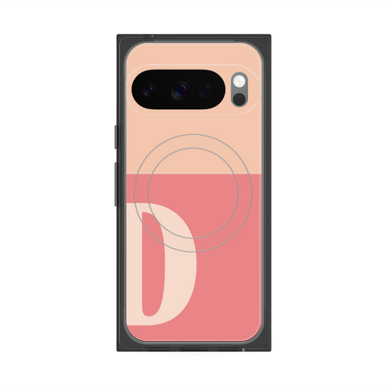 Premium Square Case with Pixelsnap［ Original - initial two tone - D pink ］