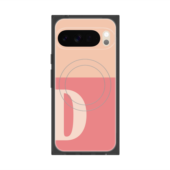 Premium Square Case with Pixelsnap［ Original - initial two tone - D pink ］