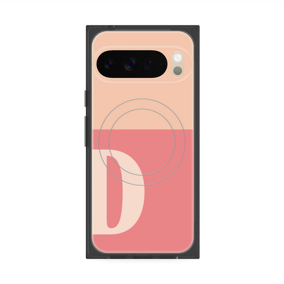 Premium Square Case with Pixelsnap［ Original - initial two tone - D pink ］