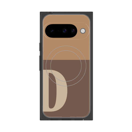 Premium Square Case with Pixelsnap［ Original - initial two tone - D brown ］