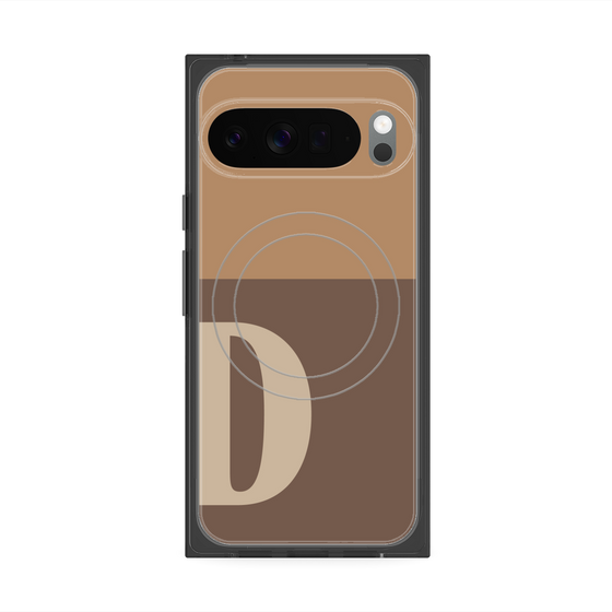 Premium Square Case with Pixelsnap［ Original - initial two tone - D brown ］