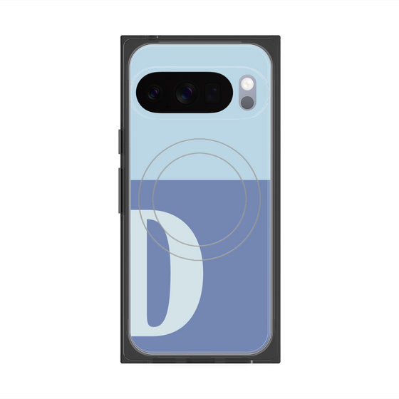Premium Square Case with Pixelsnap［ Original - initial two tone - D blue ］