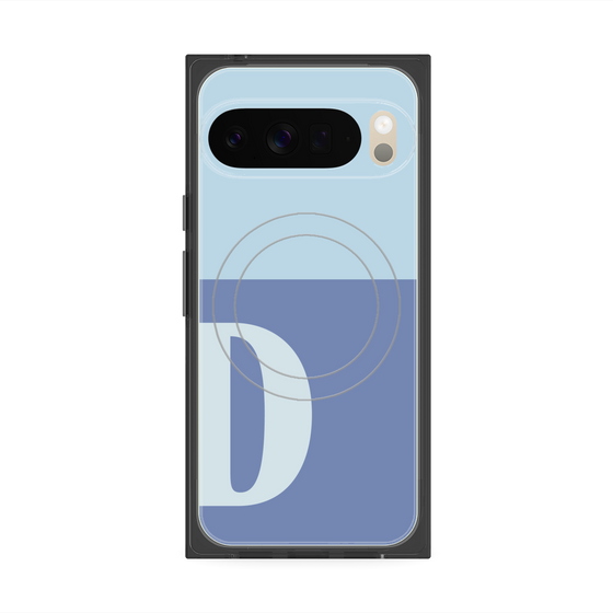 Premium Square Case with Pixelsnap［ Original - initial two tone - D blue ］