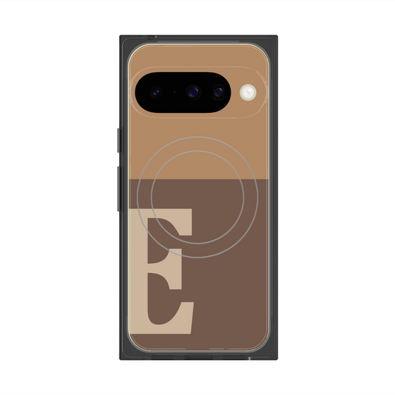 Premium Square Case with Pixelsnap［ Original - initial two tone - E brown ］