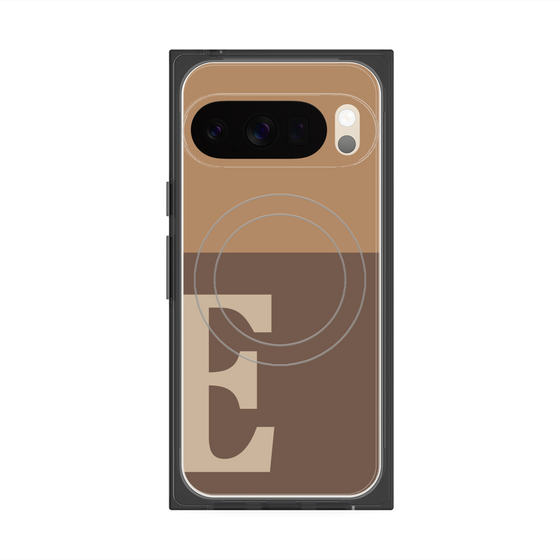 Premium Square Case with Pixelsnap［ Original - initial two tone - E brown ］