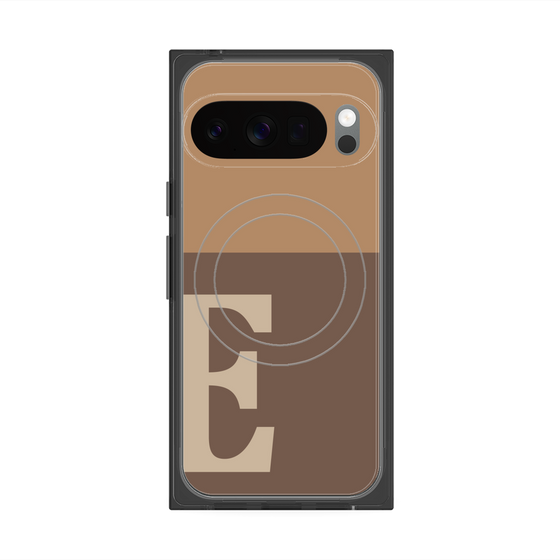 Premium Square Case with Pixelsnap［ Original - initial two tone - E brown ］