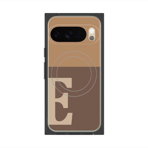 Premium Square Case with Pixelsnap［ Original - initial two tone - E brown ］