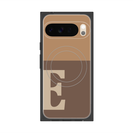 Premium Square Case with Pixelsnap［ Original - initial two tone - E brown ］