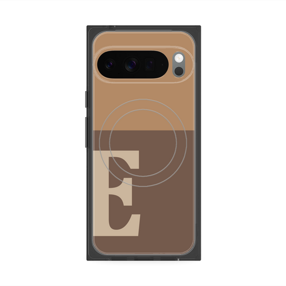 Premium Square Case with Pixelsnap［ Original - initial two tone - E brown ］