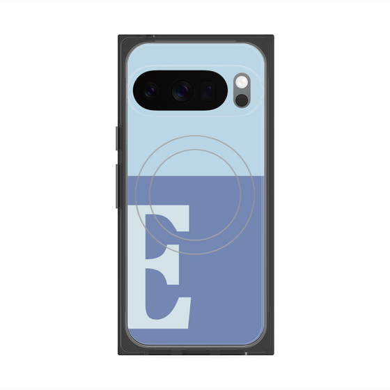 Premium Square Case with Pixelsnap［ Original - initial two tone - E blue ］