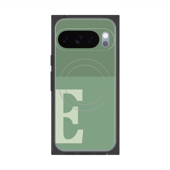 Premium Square Case with Pixelsnap［ Original - initial two tone - E green ］
