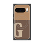 Premium Square Case with Pixelsnap［ Original - initial two tone - G brown ］