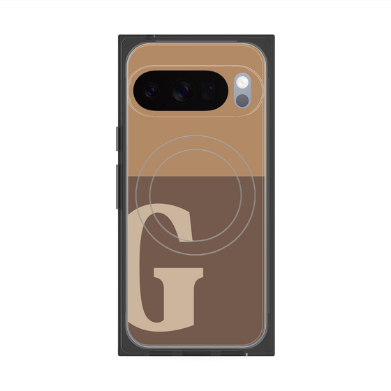 Premium Square Case with Pixelsnap［ Original - initial two tone - G brown ］