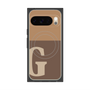 Premium Square Case with Pixelsnap［ Original - initial two tone - G brown ］