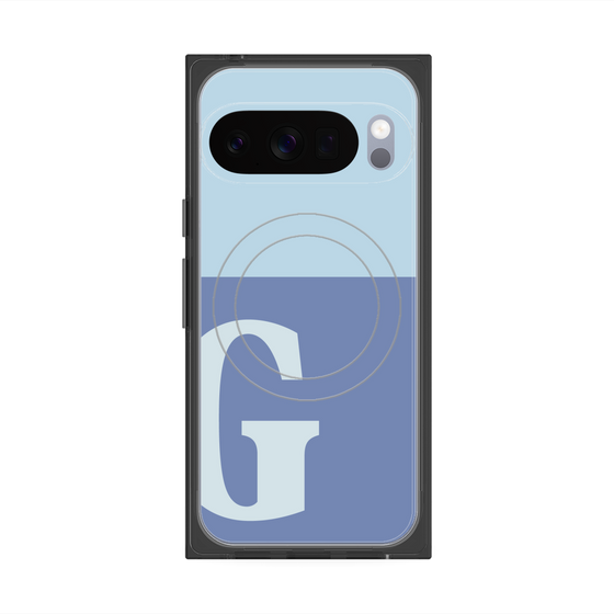 Premium Square Case with Pixelsnap［ Original - initial two tone - G blue ］