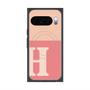 Premium Square Case with Pixelsnap［ Original - initial two tone - H pink ］