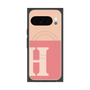 Premium Square Case with Pixelsnap［ Original - initial two tone - H pink ］