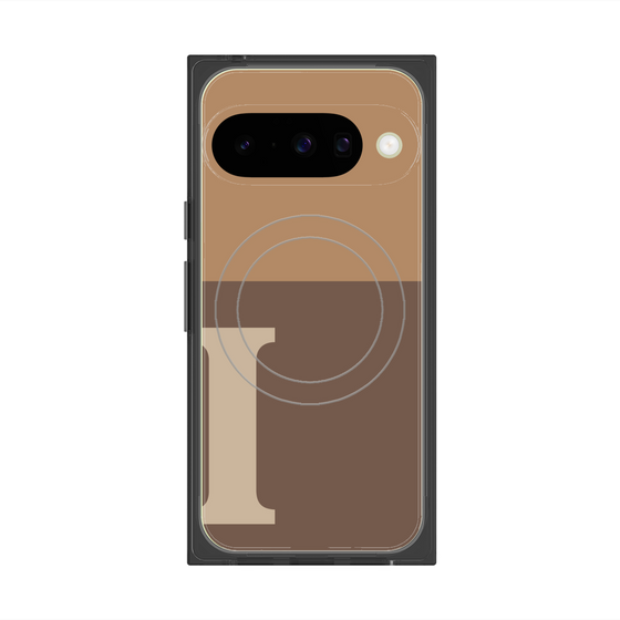 Premium Square Case with Pixelsnap［ Original - initial two tone - I brown ］