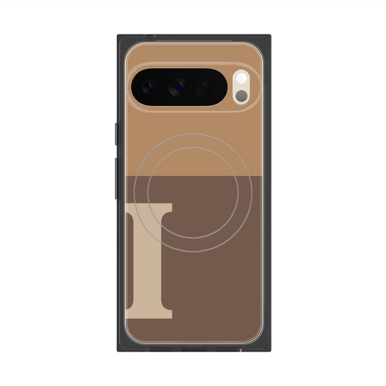 Premium Square Case with Pixelsnap［ Original - initial two tone - I brown ］