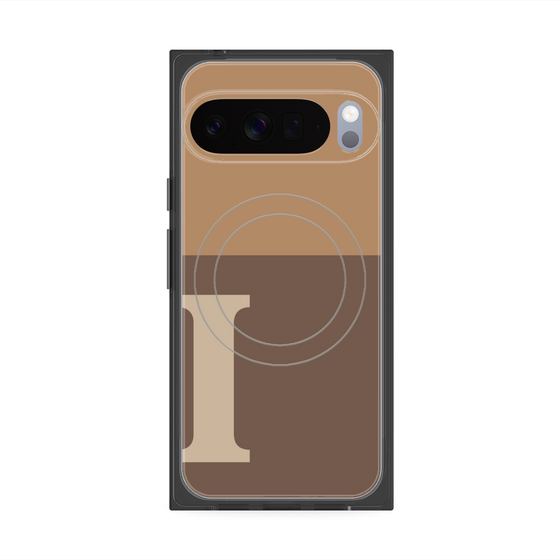 Premium Square Case with Pixelsnap［ Original - initial two tone - I brown ］