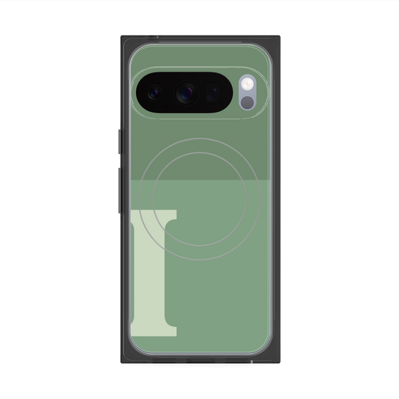 Premium Square Case with Pixelsnap［ Original - initial two tone - I green ］