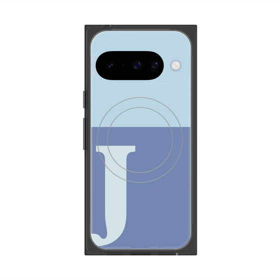 Premium Square Case with Pixelsnap［ Original - initial two tone - J blue ］