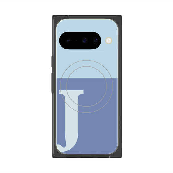 Premium Square Case with Pixelsnap［ Original - initial two tone - J blue ］