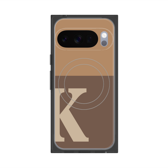 Premium Square Case with Pixelsnap［ Original - initial two tone - K brown ］