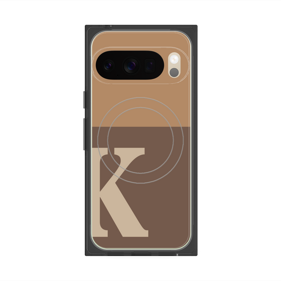 Premium Square Case with Pixelsnap［ Original - initial two tone - K brown ］