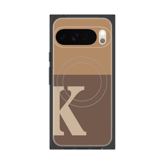 Premium Square Case with Pixelsnap［ Original - initial two tone - K brown ］
