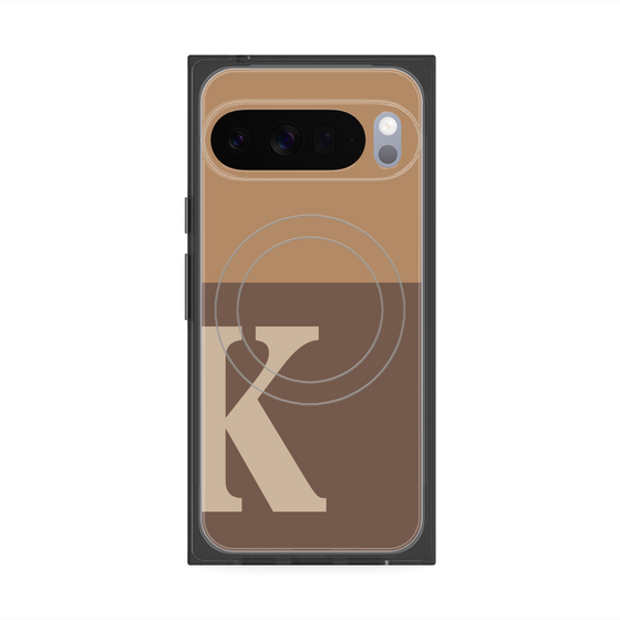 Premium Square Case with Pixelsnap［ Original - initial two tone - K brown ］