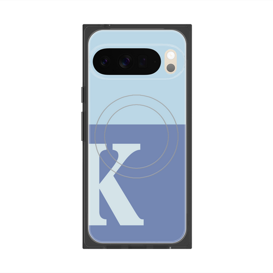 Premium Square Case with Pixelsnap［ Original - initial two tone - K blue ］