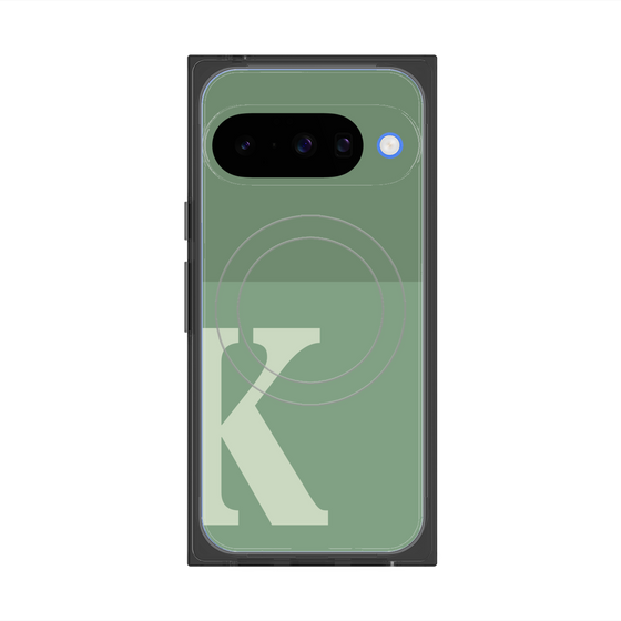 Premium Square Case with Pixelsnap［ Original - initial two tone - K green ］