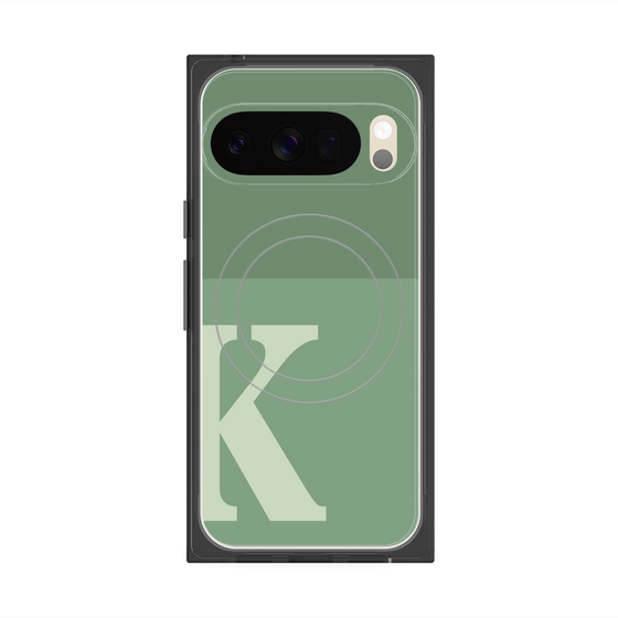 Premium Square Case with Pixelsnap［ Original - initial two tone - K green ］