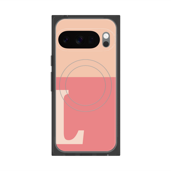 Premium Square Case with Pixelsnap［ Original - initial two tone - L pink ］